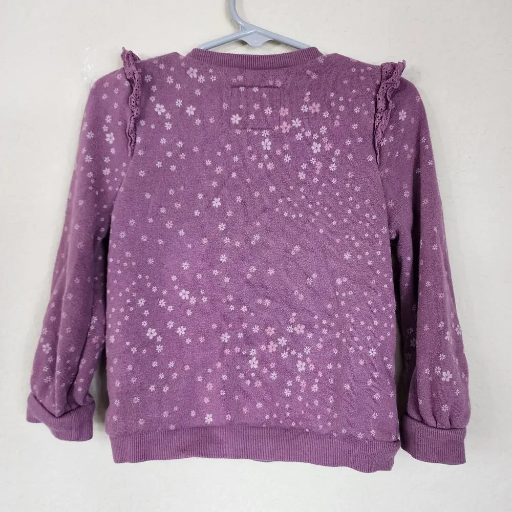 3T - Baby & Toddler Clothes - Floral Ruffle Shoulder Top